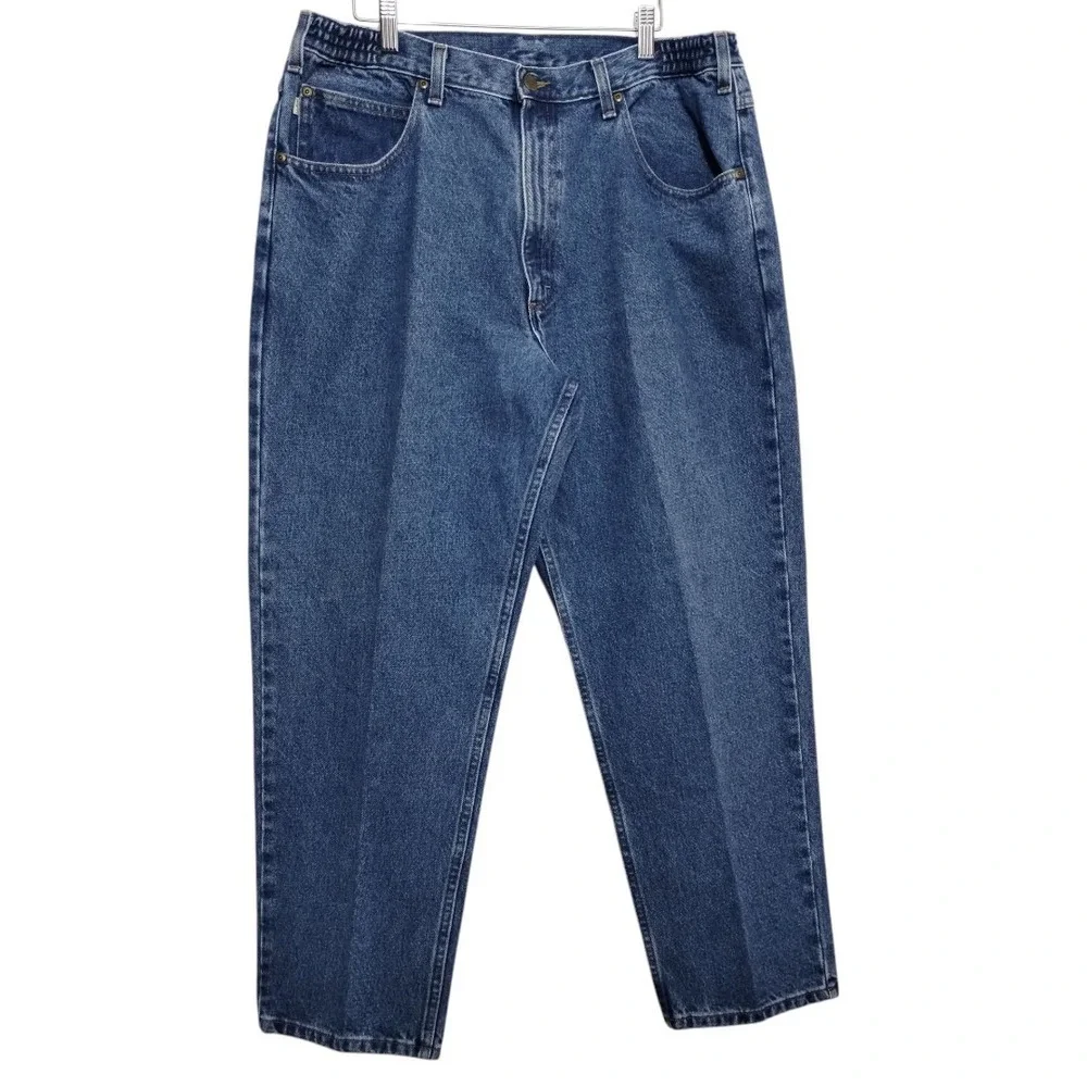 L.L. Bean Double L Comfort Waist Natural Fit Denim Jeans Pants Dad Men's 38/29
